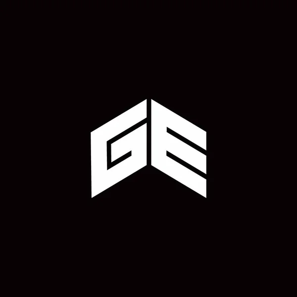 Logo Monogram Modern Design Template Isolated Black Background —  Vetores de Stock