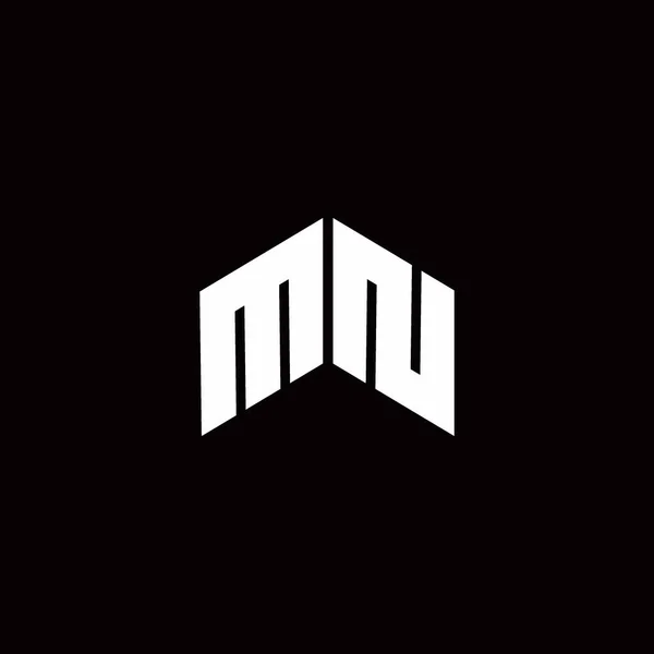 Logo Monogram Modern Design Template Isolated Black Background — Stockvector