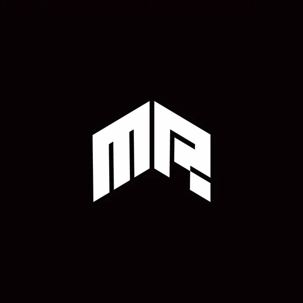 Logo Monogram Modern Design Template Isolated Black Background — 스톡 벡터