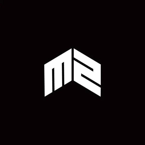 Логотип Монограма Сучасний Шаблон Дизайну Ізольований Чорному Фоні — стоковий вектор