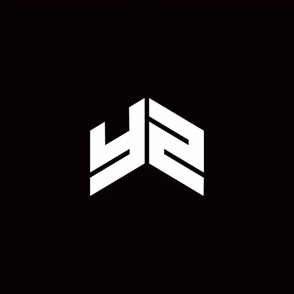 Logo Monogram Modern Design Template Isolated Black Background — Stock Vector