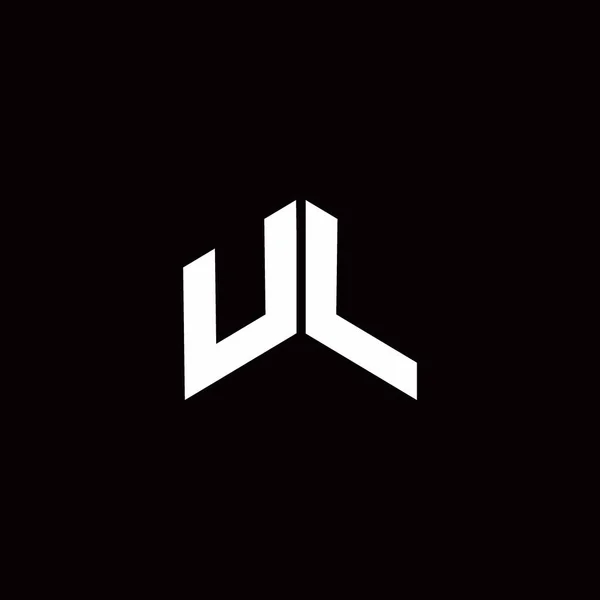 Logo Monogram Modern Design Template Isolated Black Background — Vector de stock