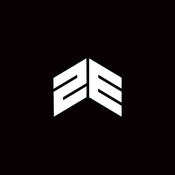 Logo Monogram Modern Design Template Isolated Black Background — Vetor de Stock