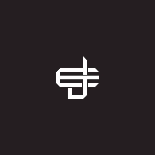Initial Letter Overlapping Interlock Logo Monogram Line Art Style Isolated — Stock Vector