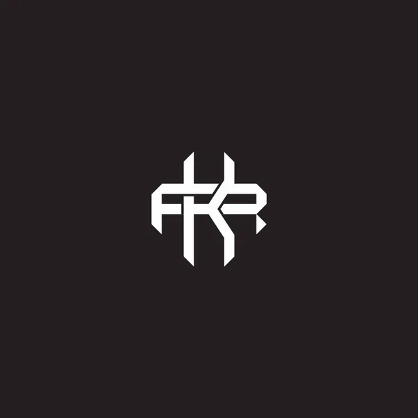 Birbiriyle Örtüşen Ilk Harf Logo Monogram Çizgisi Resim Biçimi Siyah — Stok Vektör