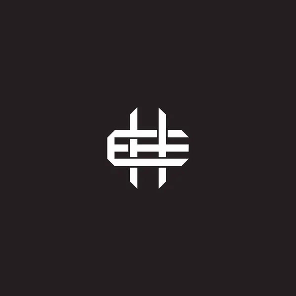 Ursprunglig Bokstav Överlappande Interlock Logotyp Monogram Linje Konst Stil Isolerad — Stock vektor