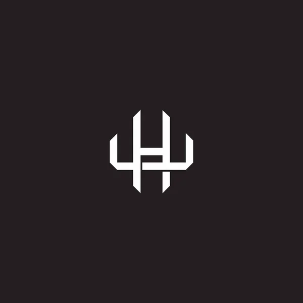 Initial Letter Overlapping Interlock Logo Monogram Line Art Style Isolated — Stock Vector