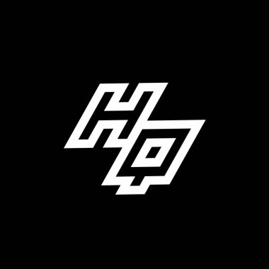 Siyah arkaplanda izole edilmiş negatif uzay tasarım şablonuna kadar olan genel merkez logosu