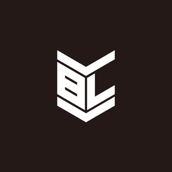 Монограма Абетки Логотипу Стилем Емблеми Ізольовано Чорному Тлі — стоковий вектор