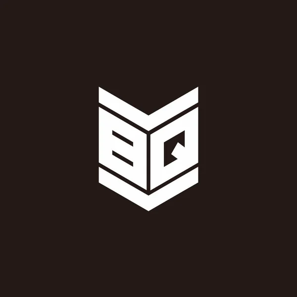 Logo Alphabet Monogramm Mit Emblemstil Isoliert Auf Schwarzem Hintergrund — Stockvektor