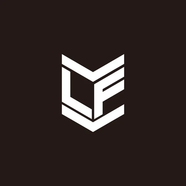 Logo Alfabeto Monograma Con Estilo Emblema Aislado Sobre Fondo Negro — Vector de stock