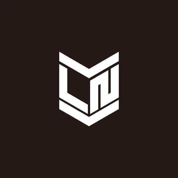 Logo Monograma Alfabeto Com Estilo Emblema Isolado Fundo Preto — Vetor de Stock