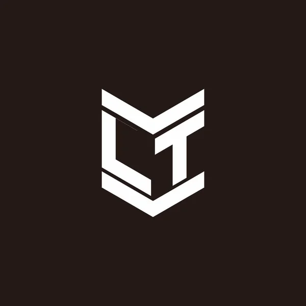 Logo Monograma Alfabeto Com Estilo Emblema Isolado Fundo Preto —  Vetores de Stock