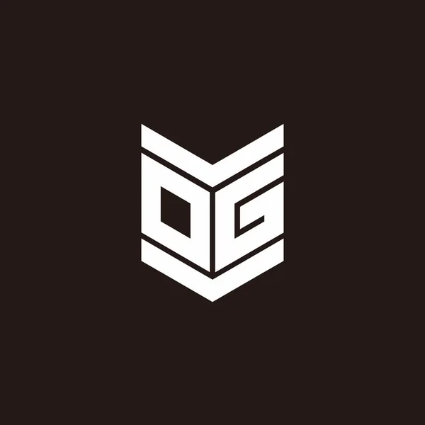 Logotyp Alfabet Monogram Med Emblem Stil Isolerad Svart Bakgrund — Stock vektor