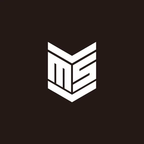 Logo Alphabet Monogram Emblem Style Isolated Black Background — Stock Vector