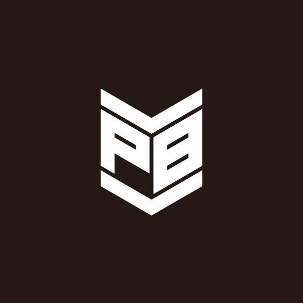 Logo Ábécé Monogram Embléma Stílus Elszigetelt Fekete Háttér — Stock Vector