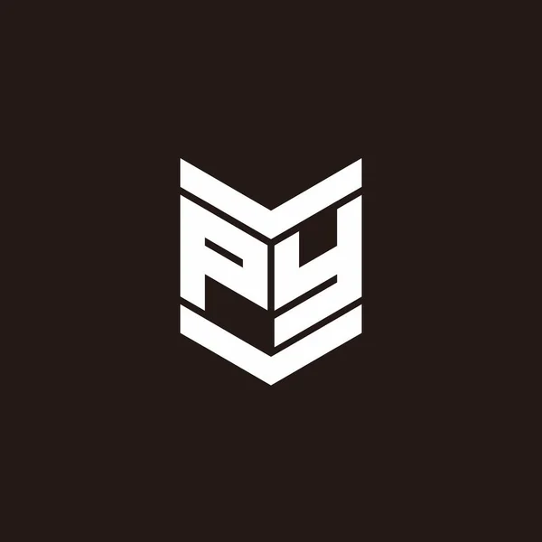 Logo Alphabet Monogram Emblem Style Isolated Black Background — Stock Vector