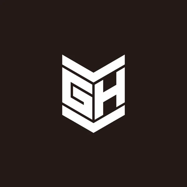 Logotyp Alfabet Monogram Med Emblem Stil Isolerad Svart Bakgrund — Stock vektor