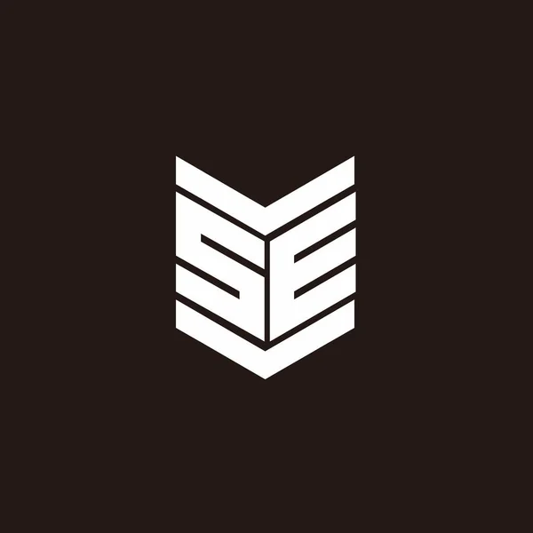 Монограма Абетки Логотипу Стилем Емблеми Ізольовано Чорному Тлі — стоковий вектор