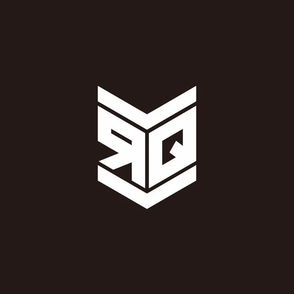 Logo Alfabetu Monogram Emblematem Stylu Izolowane Czarnym Tle — Wektor stockowy