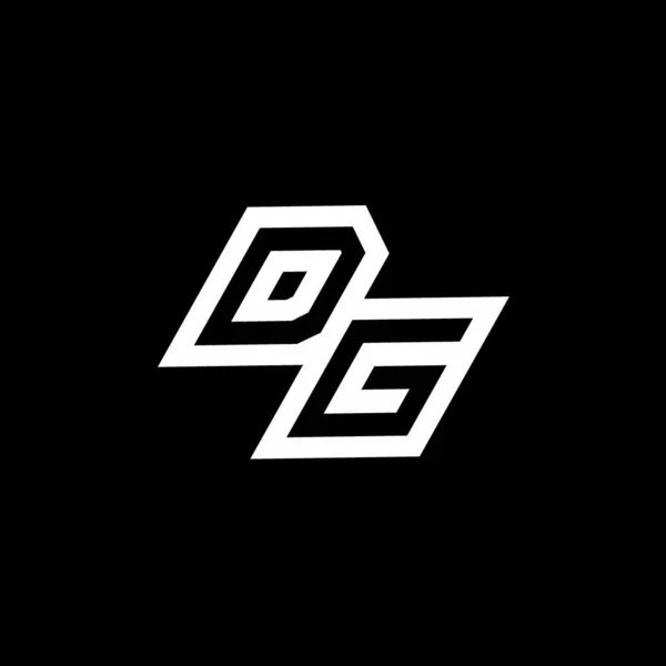Monograma Del Logotipo Con Plantilla Diseño Espacio Negativo Estilo Descendente — Archivo Imágenes Vectoriales