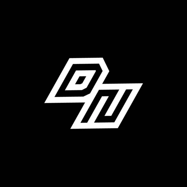 Монограмма Логотипа Негативным Шаблоном Дизайна Черном Фоне — стоковый вектор