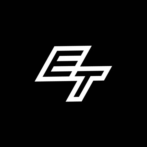 Монограмма Логотипа Негативным Дизайном Стиле Вниз Изолированный Черном Фоне — стоковый вектор