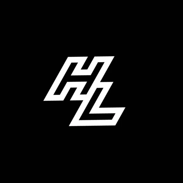 Monograma Logotipo Con Plantilla Diseño Espacio Negativo Estilo Descendente Aislada — Archivo Imágenes Vectoriales