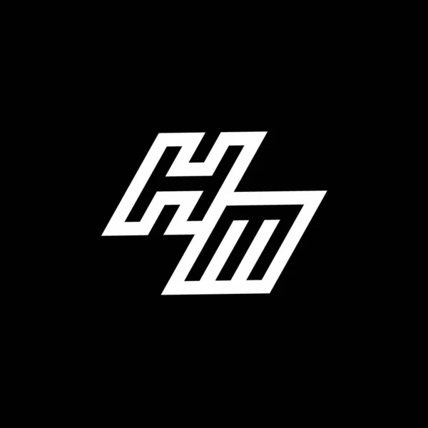Logotyp Monogram Med Upp Till Ner Stil Negativ Utrymme Design — Stock vektor