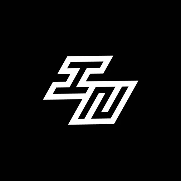 Monograma Del Logotipo Con Una Plantilla Diseño Espacio Negativo Estilo — Vector de stock