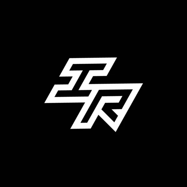 Μονόγραμμα Λογότυπου Αρνητικό Μοντέλο Σχεδιασμού Χώρου Μέχρι Κάτω Απομονωμένο Μαύρο — Διανυσματικό Αρχείο