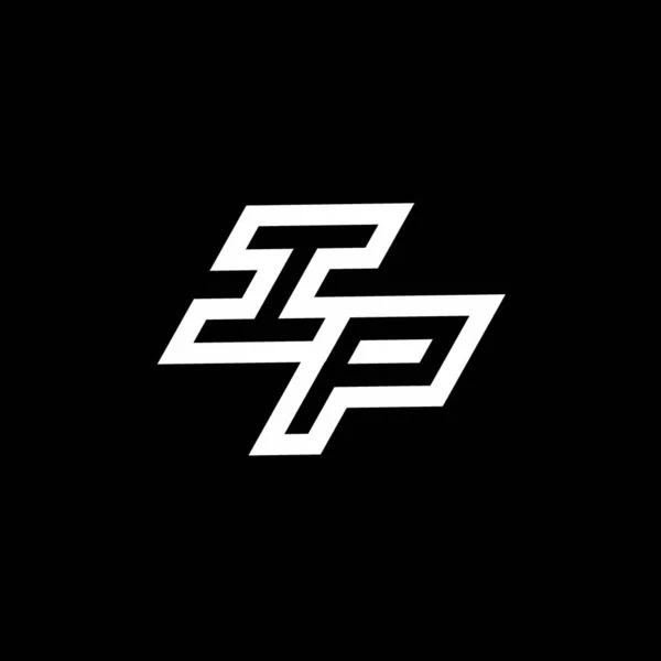 Монограма Логотипу Від Ємним Шаблоном Дизайну Простору Донизу Ізольовано Чорному — стоковий вектор