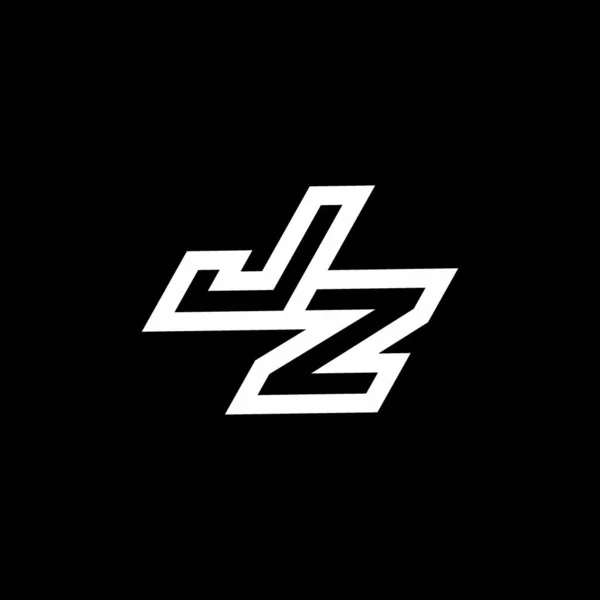 Monograma Logotipo Com Modelo Design Espaço Negativo Até Para Baixo —  Vetores de Stock