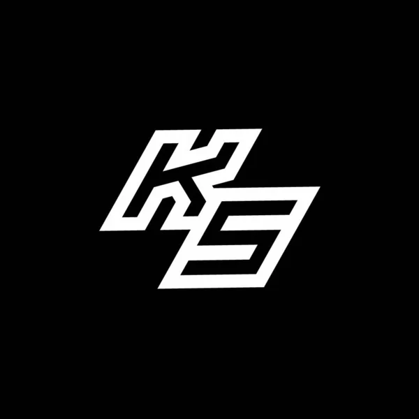 Монограмма Логотипа Негативным Дизайном Черном Фоне — стоковый вектор