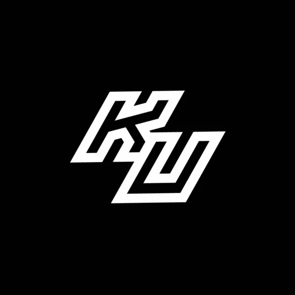 Μονόγραμμα Λογότυπου Αρνητικό Πρότυπο Σχεδιασμού Χώρου Μέχρι Κάτω Απομονωμένο Μαύρο — Διανυσματικό Αρχείο