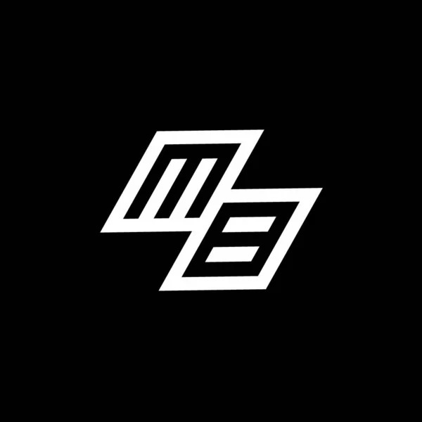 Logo Monogramma Con Fino Giù Stile Negativo Modello Design Dello — Vettoriale Stock