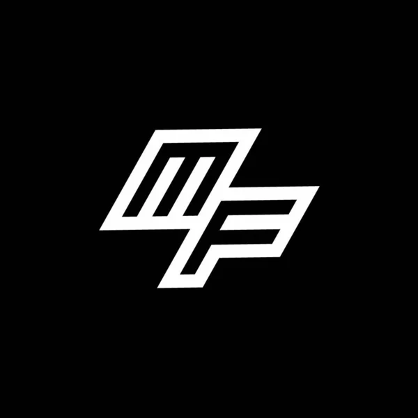Siyah Arkaplan Üzerinde Izole Edilmiş Logo Monogramı Aşağı Stil Negatif — Stok Vektör