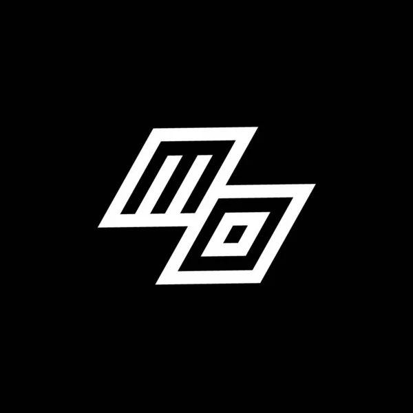 Monograma Logotipo Com Modelo Design Espaço Negativo Até Para Baixo — Vetor de Stock