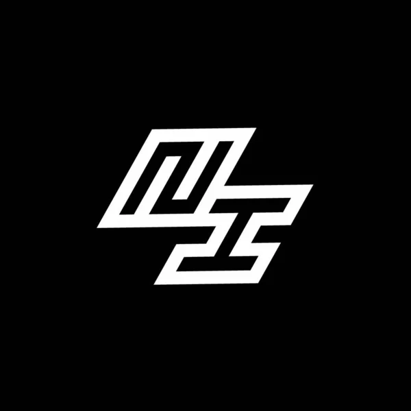 Λογότυπο Μονόγραμμα Έως Κάτω Στυλ Αρνητικό Πρότυπο Σχεδιασμού Χώρου Απομονωμένο — Διανυσματικό Αρχείο
