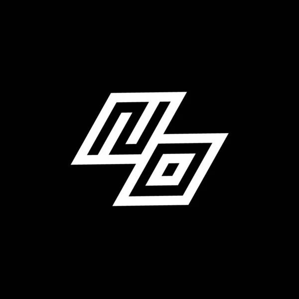 Monograma Logotipo Con Hasta Abajo Plantilla Diseño Espacio Negativo Estilo — Archivo Imágenes Vectoriales