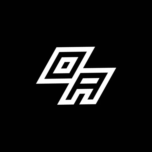 Монограма Логотипу Від Ємним Шаблоном Дизайну Простору Донизу Ізольовано Чорному — стоковий вектор