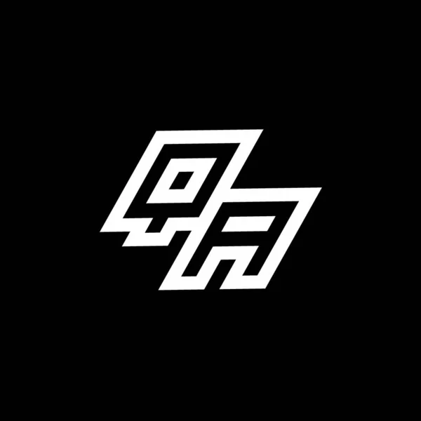 Монограма Логотипу Шаблоном Від Ємного Простору Стилі Донизу Ізольовано Чорному — стоковий вектор