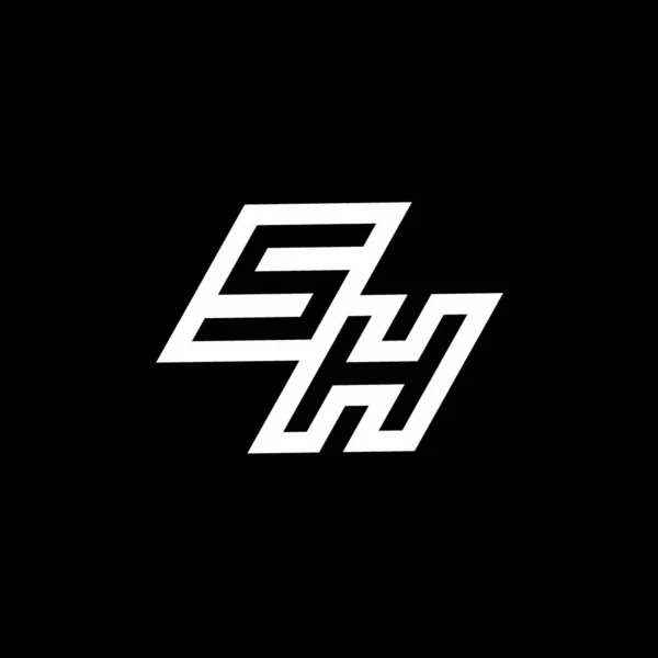 Μονόγραμμα Λογότυπου Αρνητικό Έως Κάτω Πρότυπο Σχεδιασμού Χώρου Μαύρο Φόντο — Διανυσματικό Αρχείο