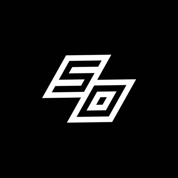 Logo Monogram Akár Lefelé Stílus Negatív Tér Design Sablon Elszigetelt — Stock Vector