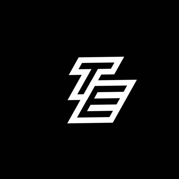 Logosu Aşağı Stil Negatif Uzay Tasarım Şablonu Siyah Arkaplanda Izole — Stok Vektör