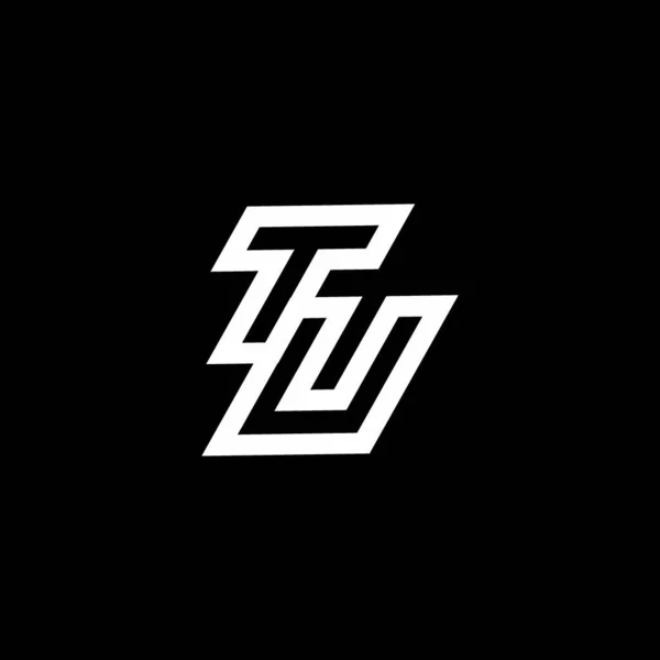 Monograma Del Logotipo Con Una Plantilla Diseño Espacio Negativo Estilo — Archivo Imágenes Vectoriales
