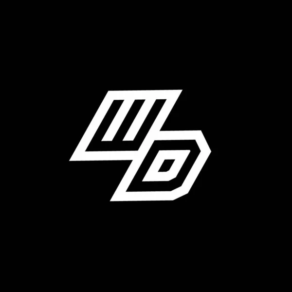 Logo Monogram Met Tot Naar Beneden Stijl Negatieve Ruimte Ontwerp — Stockvector