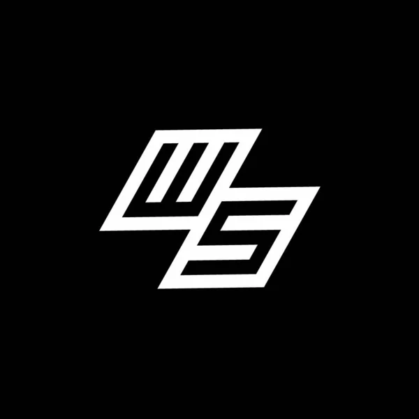 Logo Monogram Style Plantilla Diseño Espacio Negativo Aislado Sobre Fondo — Archivo Imágenes Vectoriales