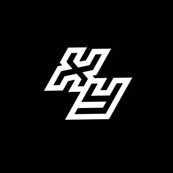 Μονόγραμμα Λογότυπου Αρνητικό Έως Style Space Design Template Μαύρο Φόντο — Διανυσματικό Αρχείο