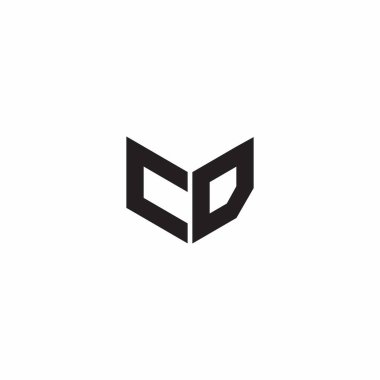 Beyaz arkaplanda izole edilmiş Logo Harfi Monogramı İlk Tasarım Şablonu